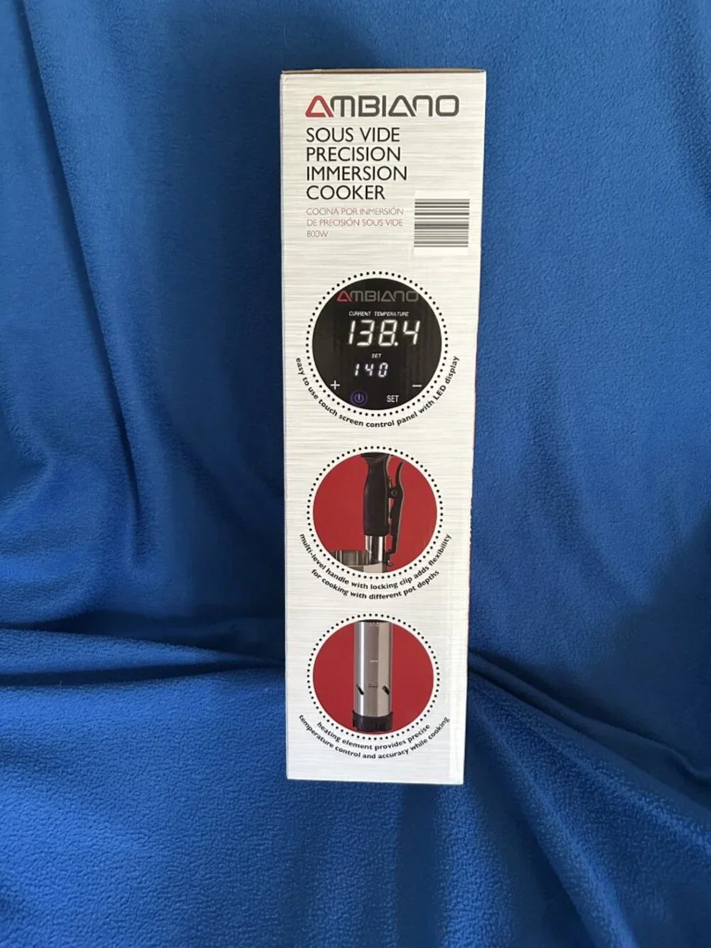 New Ambiano Sous Vide Precision Immersion Cooker 800W Model #H-106